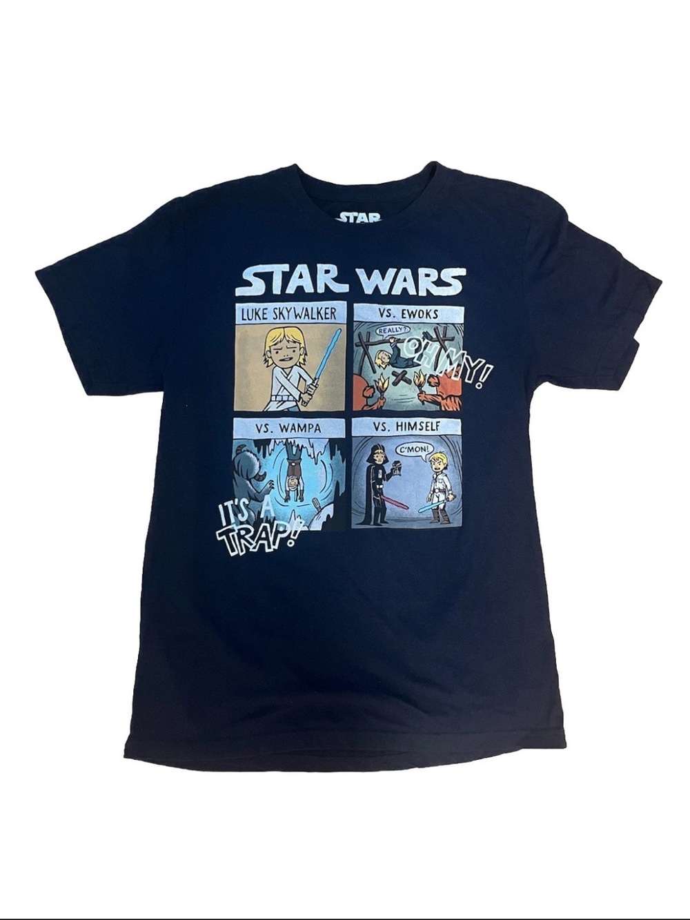 Star Wars Men’s Navy Graphic Tee - Luke Skywalker Comic